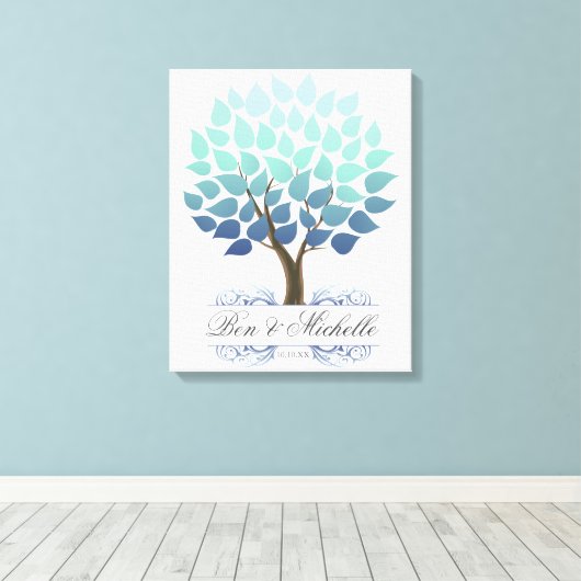 Winter Tree -50 Signature Leinwand Gästebuch (Insitu (Holzboden))