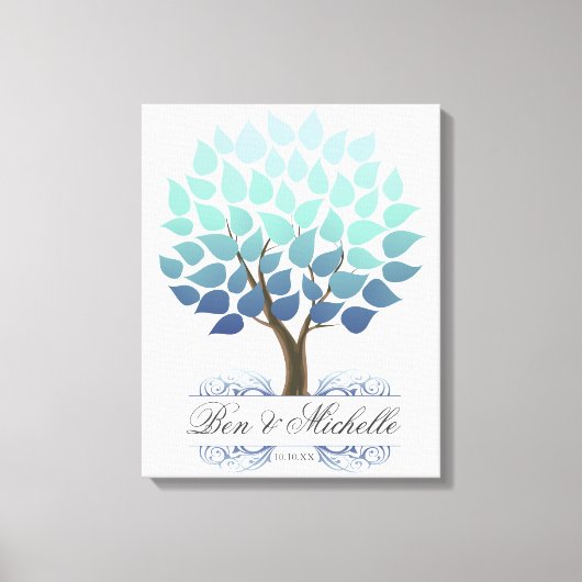 Winter Tree -50 Signature Leinwand Gästebuch (Vorderseite)