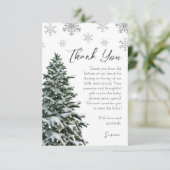 Winter Tree Baby Dusche Danke Karte (Stehend Vorderseite)