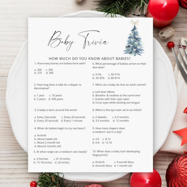 Winter Tree Baby Trivia | Baby Shower Game (Von Creator hochgeladen)