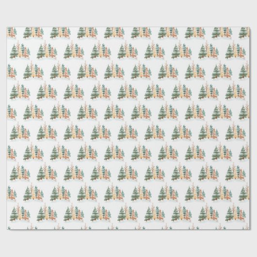 Winter Tree background Geschenkpapier (Flach)