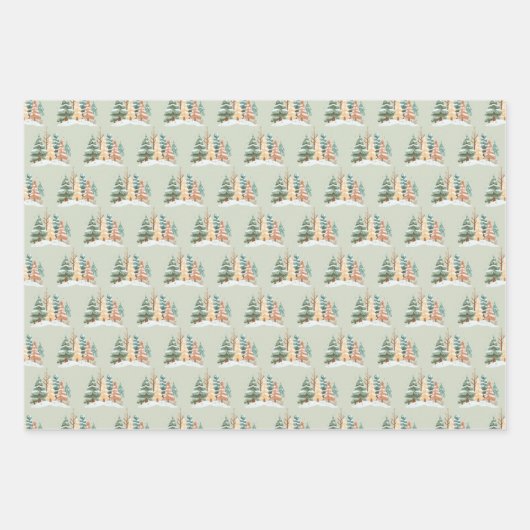 Winter Tree background Geschenkpapier Set (Vorderseite 2)