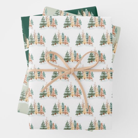Winter Tree background Geschenkpapier Set (Beispiel)