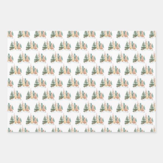 Winter Tree background Geschenkpapier Set (Vorderseite)