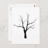 Winter Tree Black and White Set Postkarte (Vorne/Hinten)