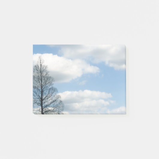 Winter Tree Blue Cloud Sky Post-it Klebezettel (Vorderseite)