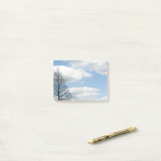 Winter Tree Blue Cloud Sky Post-it Klebezettel (Auf Schreibtisch)
