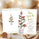 Winter Tree Bow Sie bindet das Brautparty des Knot Einladung