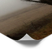 Winter Tree Foggy Meadow Poster (Ecke)