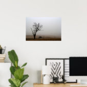 Winter Tree Foggy Meadow Poster (Heimbüro)
