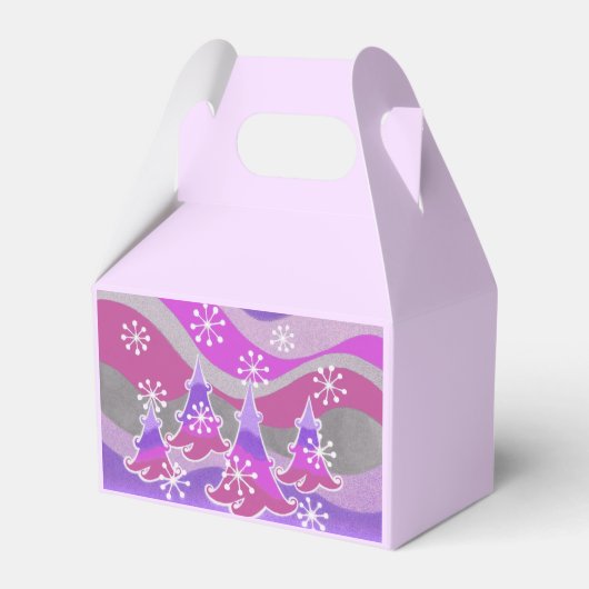 Winter Tree Lila Gefälligkeitsbox Geschenkschachtel (Vorderseite)