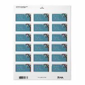 Winter Tree Snowflake Address Labels Adressaufkleber (Vorne)