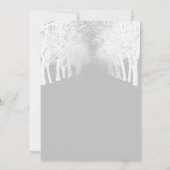 Winter Trees Avenue Elegante Hochzeit Einladung (Rückseite)