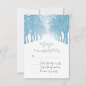 Winter Trees Avenue Elegante Wedding RSVP Karte (Vorderseite)