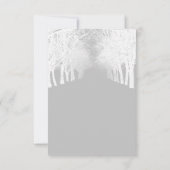 Winter Trees Avenue Elegante Wedding RSVP Karte (Rückseite)