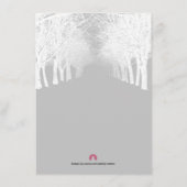 Winter Trees Avenue Wedding Card Begleitkarte (Rückseite)