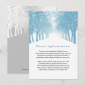 Winter Trees Avenue Wedding Card Begleitkarte (Vorne/Hinten)