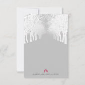 Winter Trees Avenue Wedding RSVP Card Karte (Rückseite)