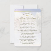 Winter Trees Beileid Vielen Dank 3,5 x 5 Karte (Rückseite)