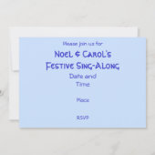 Winter Trees Blue Einladung (Rückseite)