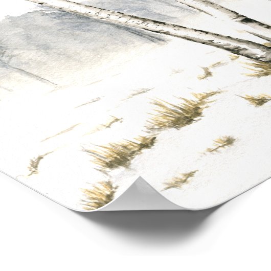 Winter Trees Fine Art Print Poster (Ecke)