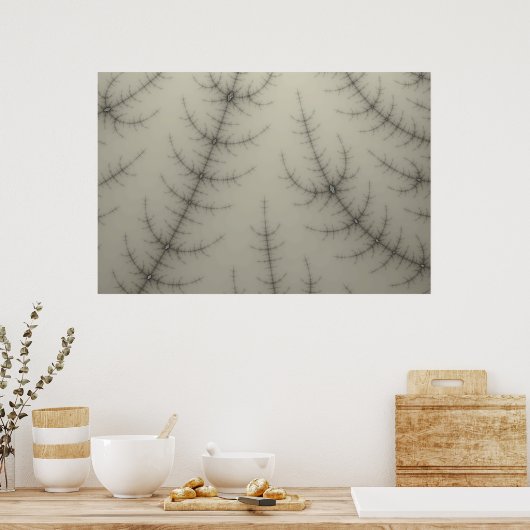 Winter Trees Fraktal Poster (Küche)