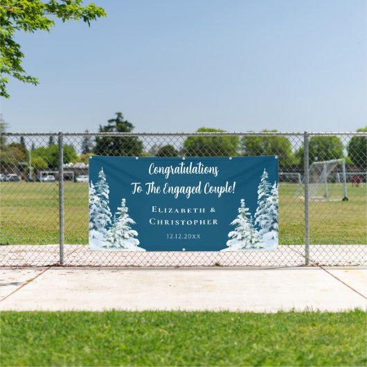 Winter Trees Gratulationspartei Banner (Insitu)