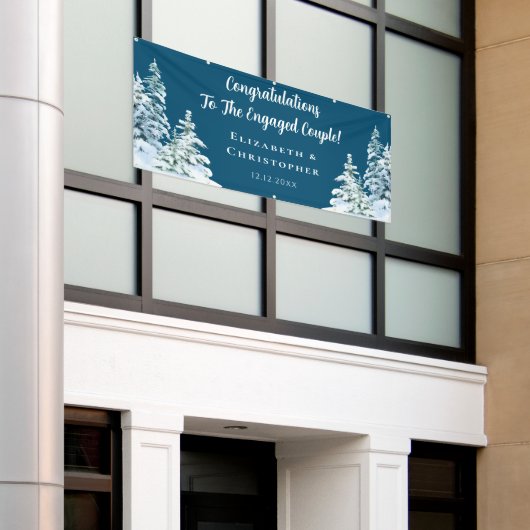 Winter Trees Gratulationspartei Banner (Äußeres Gebäude)