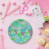 Winter Trees Green Paper Teller (Party)