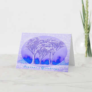 Winter trees greeting card feiertagskarte