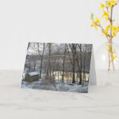 Winter trees greeting card karte (Gelbe Blume)