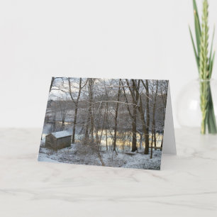 Winter trees greeting card karte