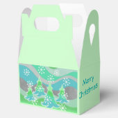 Winter Trees Grün Gunst Frohe Weihnachtsschachtel Geschenkschachtel (Geöffnet)