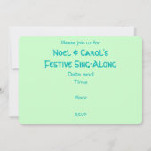 Winter Trees Grüne Einladung (Rückseite)