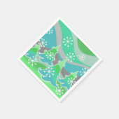 Winter Trees Grüne Papierservietten (Ecke)