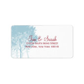 Winter Trees Hochzeit Adressaufkleber (Vorne)