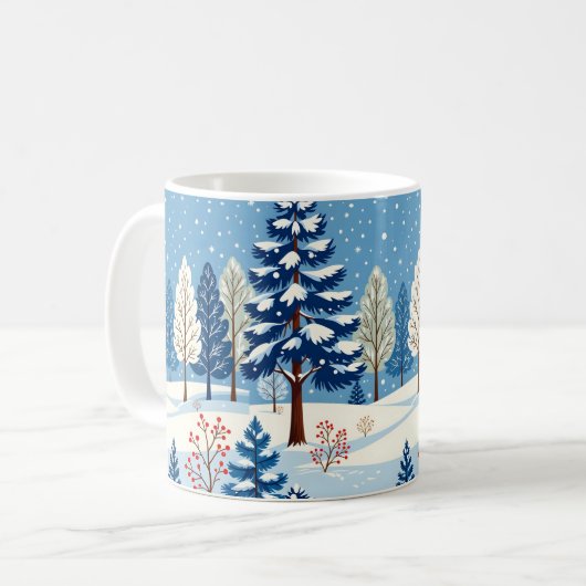 Winter Trees in Snow Kaffeetasse (Vorderseite Links)