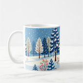 Winter Trees in Snow Kaffeetasse (Links)