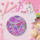 Winter Trees Lila Teller (Party)