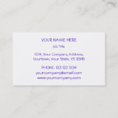 Winter Trees Lila Visitenkarte vertikal weiß (Rückseite)