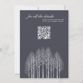 Winter Trees QR Code Hochzeitseinladung Einladung (Rückseite)