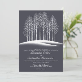 Winter Trees QR Code Hochzeitseinladung Einladung