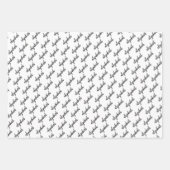 Winter Trees Roter Schwarz-weißer Schneename Geschenkpapier Set (Vorderseite 3)