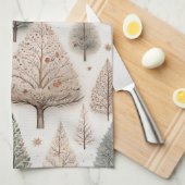 Winter Trees - Rustic Holiday Forest (1) Geschirrtuch (Viertel Falte)