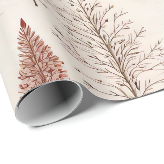 Winter Trees - Rustic Holiday Forest (2) Geschenkpapier (Rolleneckpunkt)