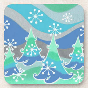Winter Trees Untersetzer Set Kunststoff