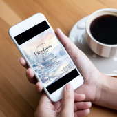 Winter Trees Weihnachtsfest Party Einladung