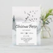 Winter Trees Weihnachtsfest Party Einladung (Stehend Vorderseite)