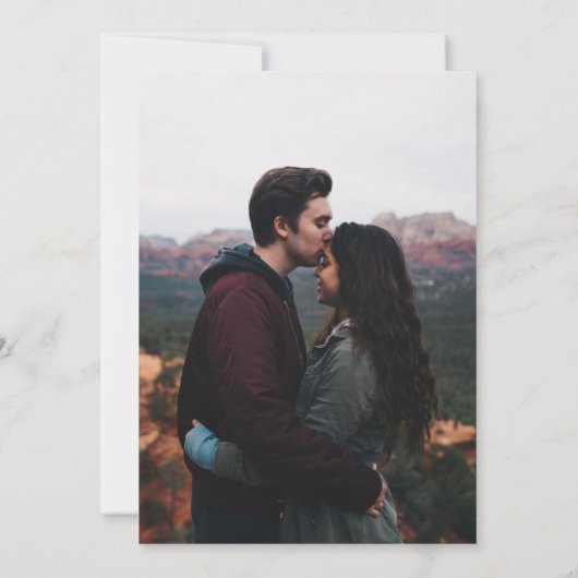 Winter Treff Branches Foto Probe Dinner Einladung (Rückseite)