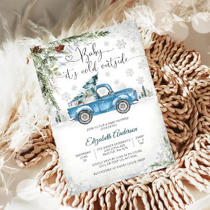 Winter Truck Baby Shower Einladung